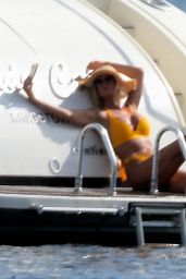 Victoria Silvstedt in a Bikini on a Luxury Yacht in Monaco 06/28/2021
