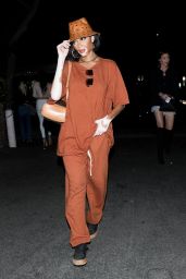 Winnie Harlow in a Baggy Brown Two-Piece - Zack Bia