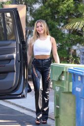 Addison Rae in Skin-tight Leather Pants 06/30/2021