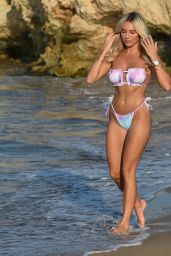 Amber Turner in a Bikini on the Beach in Mykonos 07/15/2021