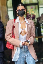 Bella Hadid - Out of the George V Hotel in Paris 07/01/2021