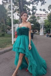 Blanca Blanco in a Green Gown - Photoshoot in Cannes 07/18/2021