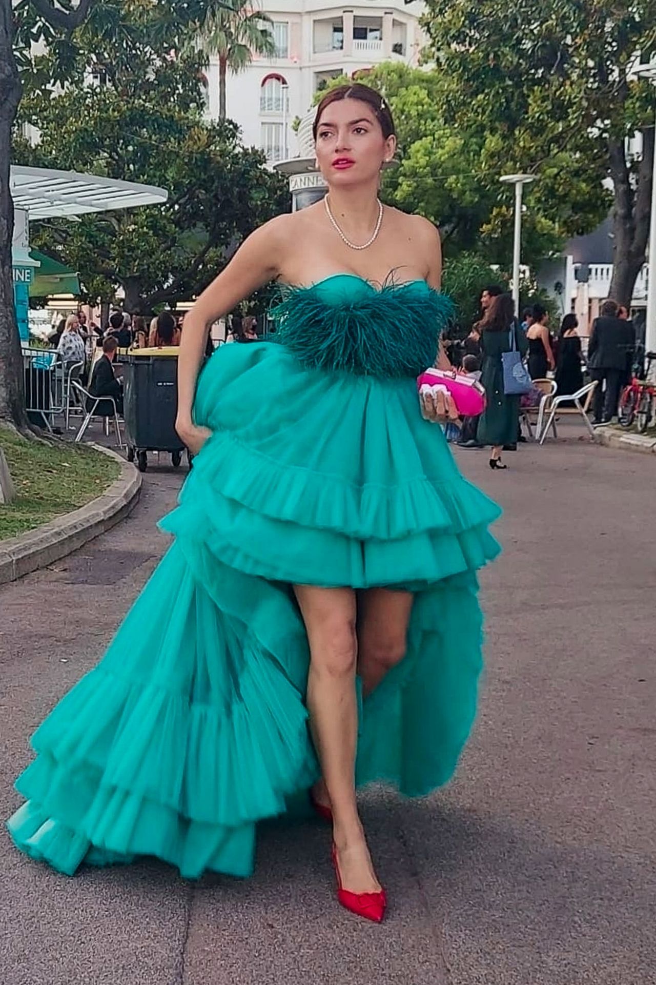 Blanca Blanco in a Green Gown - Photoshoot in Cannes 07/18/2021 ...