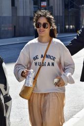 Camila Cabello Wears a "Be A Nice Human" Sweatshirt - New York 07/23/2021