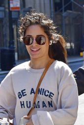 Camila Cabello Wears a "Be A Nice Human" Sweatshirt - New York 07/23/2021