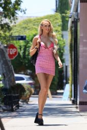 Christine Quinn in a Pink Dress - West Hollywood 06/30/2021