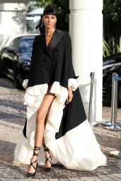 Cindy Bruna - Leaving Hotel Martinez in Cannes 07/16/2021
