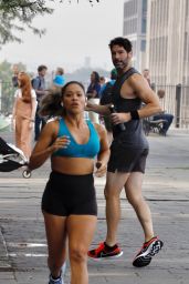 Gina Rodriguez and Tom Ellis - "Players" Filming Set in NY 07/27/2021
