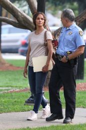 Halle Berry on the Set of "The Mothership" in Norwood 07/20/2021