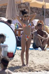 Jessica Aidi in a Colorful Bikini - Ibiza 07/19/2021