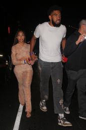 Jordyn Woods and Karl-Anthony Towns at the Highlight Room in LA 06/30/2021