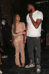 Jordyn Woods and Karl-Anthony Towns at the Highlight Room in LA 06/30/2021