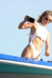 Julianne Hough in a White Bikini Set - Capri 07/07/2021