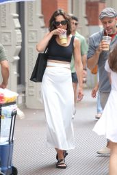 Katie Holmes in a Black Tank Top and Pencil Skirt - New York 07/25/2021