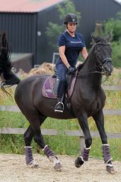 Katie Price at Her Stables in Essex 07/22/2021