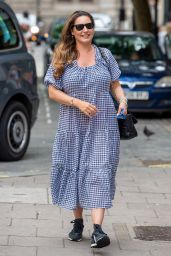 Kelly Brook in a Gingham Dress - London 07/13/2021