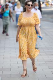 Kelly Brook in Summery Yellow Mode Dress - London 07/02/2021
