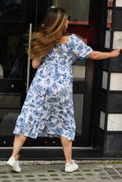 Kelly Brook Wears a Floral Dress - London 07/14/2021