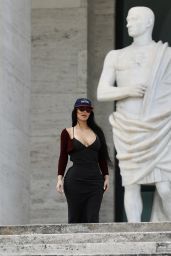 Kim Kardashian at the Fendi Building "Palazzo della Citta" in Rome 06/29/2021