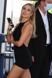 Kimberley Garner in a Black Backless Minidress  - Hotel Martinez in Cannes 07/15/2021