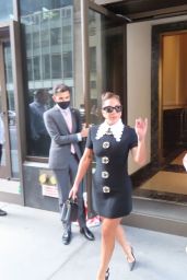 Lady Gaga in a Black Mini Dress - New York 07/30/2021