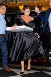 Lady Gaga in a Black Off-the-shoulder Gown - New York 07/02/2021
