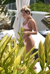Lottie Tomlinson in a Bikini at the pool in Marbella 06/30/2021