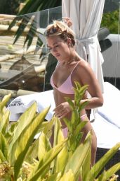 Lottie Tomlinson in a Bikini at the pool in Marbella 06/30/2021
