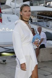 Natasha Poly - Leaves Latitude Yacht in Saint-Tropez 07/26/2021
