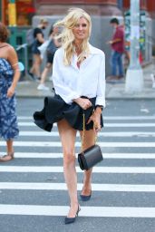 Nicky Hilton in a Mini Pleated Skirt in Soho in New York 07/27/2021