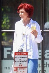 Sharon Osbourne With Her Daughter Aimee on Melrose Ave in West Hollywood 07/07/2021
