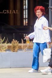 Sharon Osbourne With Her Daughter Aimee on Melrose Ave in West Hollywood 07/07/2021