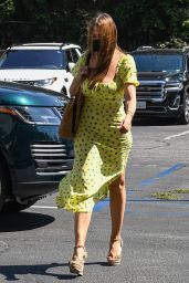 Sofia Vergara Wears a Bright Yellow Dress at Saks Fifth Avenue in Beverly Hills 07/27/2021