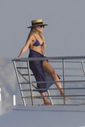 Sylvie Meis in a Yacht in Porto Cervo 07/28/2021