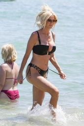 Victoria Silvstedt in a Bikini at Byblos Beach in Saint Tropez 07/20/2021