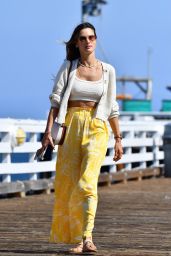 Alessandra Ambrosio - Out on Malibu Pier 08/09/2021