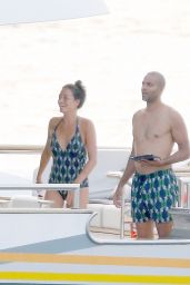 Alize Lim in a Swimsuit on a Yacht in the South of France 08/20/2021