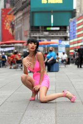Bai Ling - Photoshoot in Times Square in New York 08/20/2021