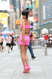 Bai Ling - Photoshoot in Times Square in New York 08/20/2021