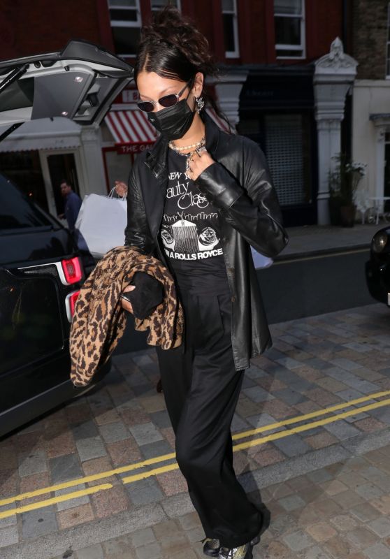 Bella Hadid at the Chiltern Firehouse in London 08/18/2021