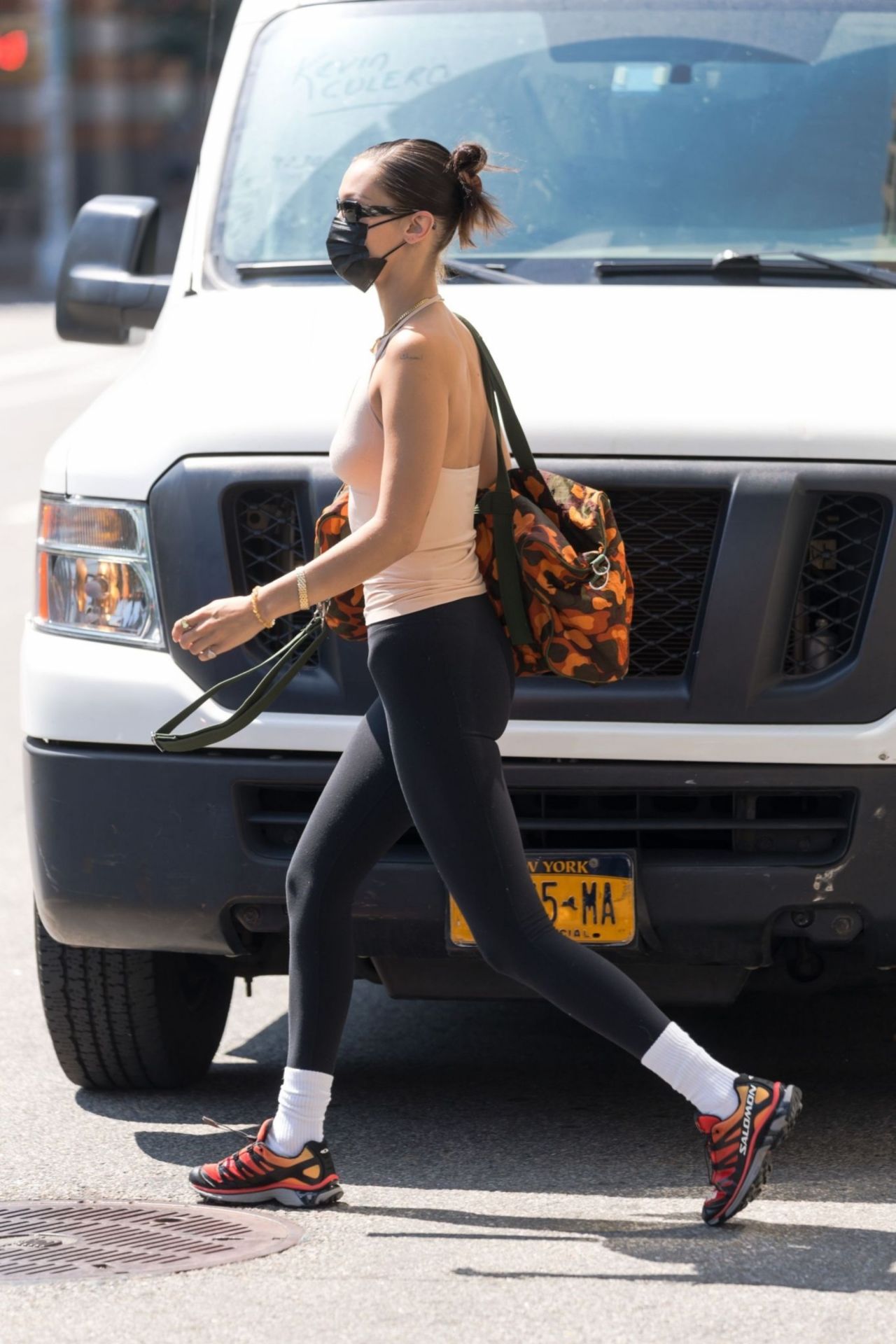 Bella Hadid in Workout Outfit in New York City 08/06/2021 • CelebMafia