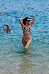 Blanca Blanco in a Zebra Print Bikini on the Beach in Italy 08/04/2021