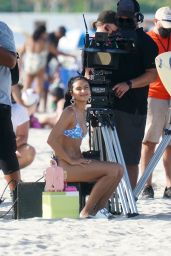 Camila Mendes in a Bikini - "Strangers" Set in Miami 07/20/2021