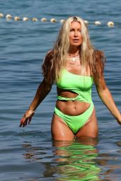 Caprice in a Green Swimsuit - Ibiza 08/13/2021