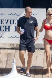 Caroline Vreeland in a Red Bikini - Positano 08/26/2021