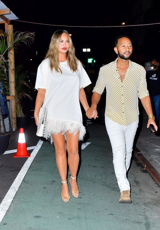 Chrissy Teigen and John Legend - Night Out in NY 08/19/2021