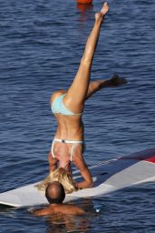 Christine Quinn - Practicing Yoga on a Board in Taormina 08/07/2021