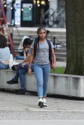 Dominique Thorne - "Black Panther: Wakanda Forever" Filming Set in Cambridge 08/25/2021