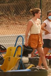 Emma Watson Hits the Track by Go Karting - Ibiza 08/13/2021