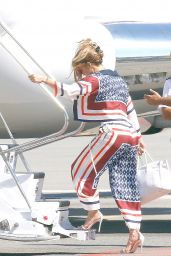 Jennifer Lopez - Boards a Private Jet in Saint Tropez 08/01/2021